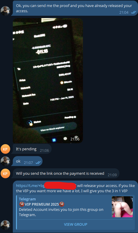 Proof of payment